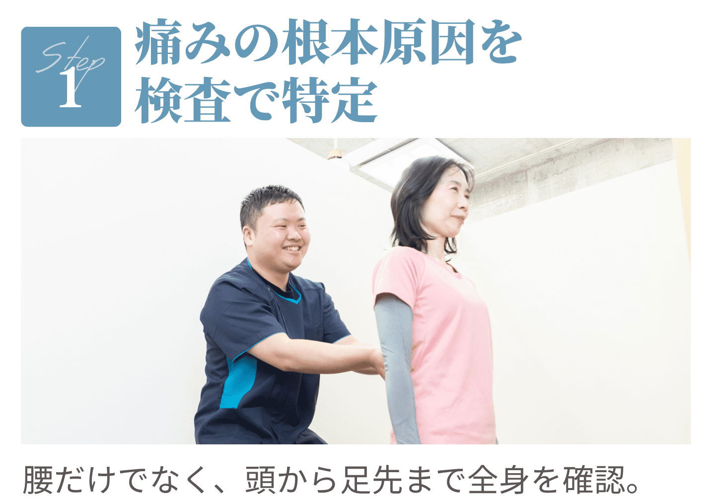 Step1 痛みの根本原因を検査で特定