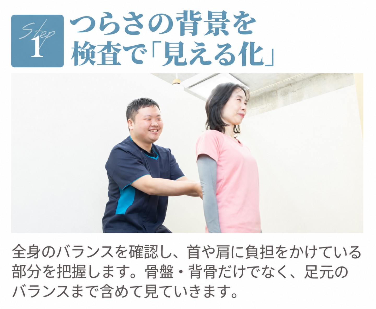 Step1 つらさの背景を検査で「見える化」
